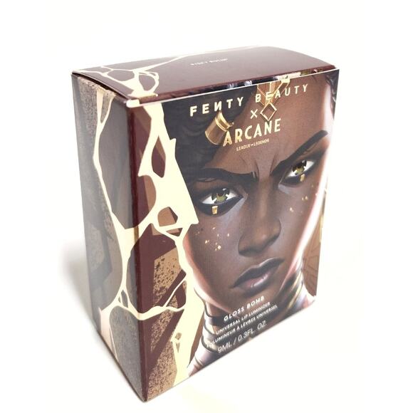 Fenty Arcane Gloss Bomb Universal Lip Luminizer Risky Rulin Shimmering Warm Gold - Picture 13 of 16